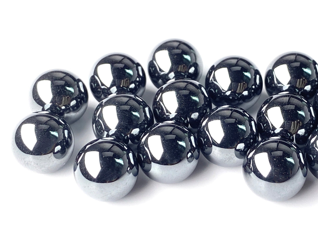 10PCS 10mm Hematite stone undrilled round spheres beads
