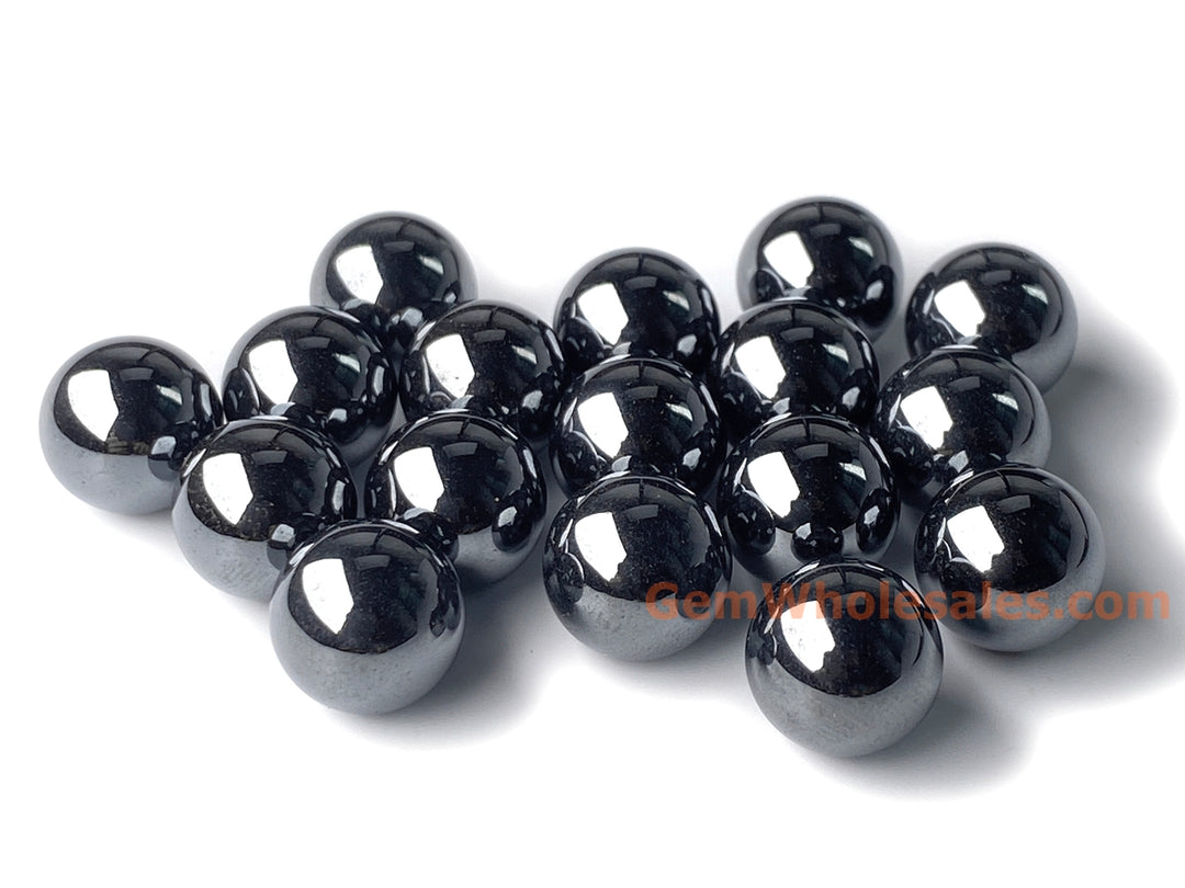 10PCS 10mm Hematite stone undrilled round spheres beads