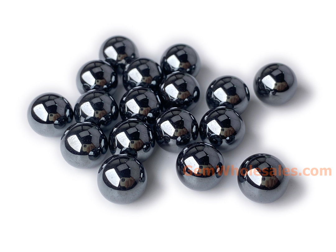 10PCS 10mm Hematite stone undrilled round spheres beads