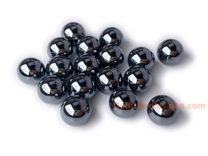 10PCS 10mm Hematite stone undrilled round spheres beads