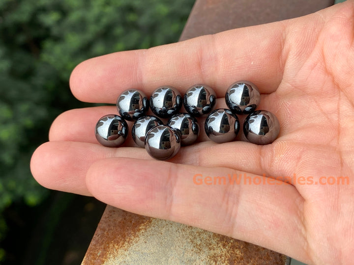 10PCS 10mm Hematite stone undrilled round spheres beads