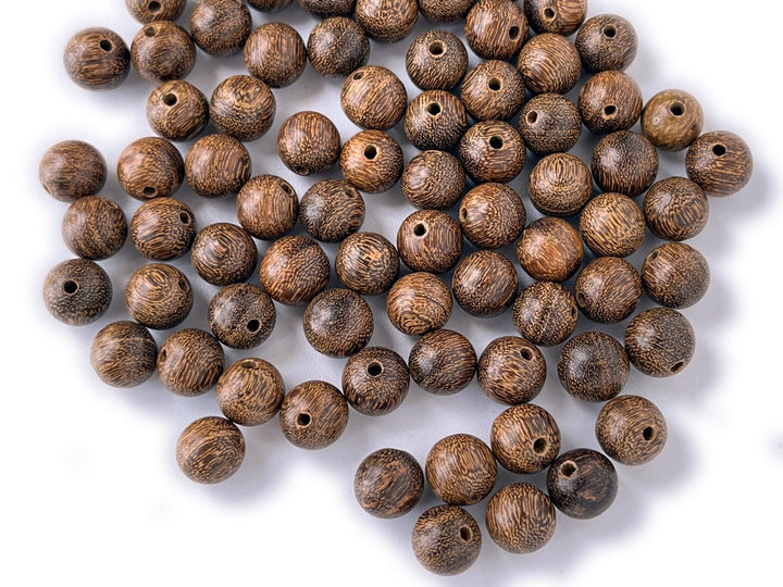 50pcs 8mm golden sandalwood round Mala beads