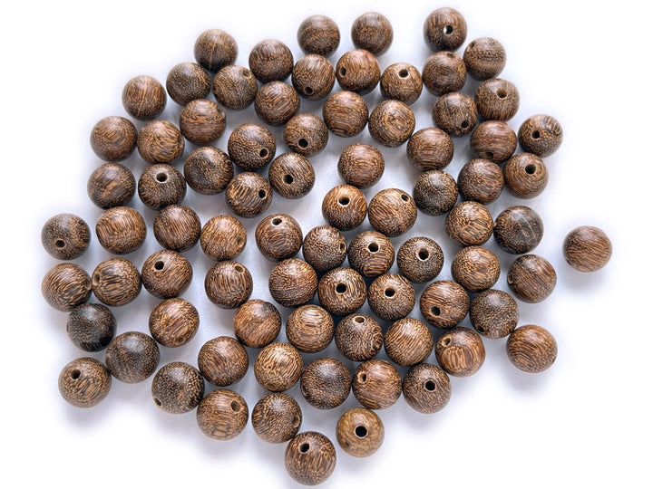 50pcs 8mm golden sandalwood round Mala beads