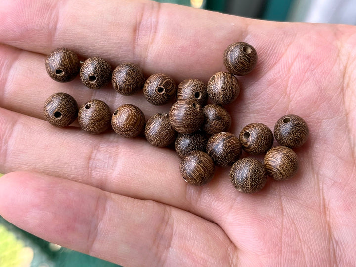 50pcs 8mm golden sandalwood round Mala beads