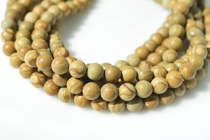 15.5" natural Wood jasper 6mm/8mm/10mm/12mm round beads, Yellow gemstone