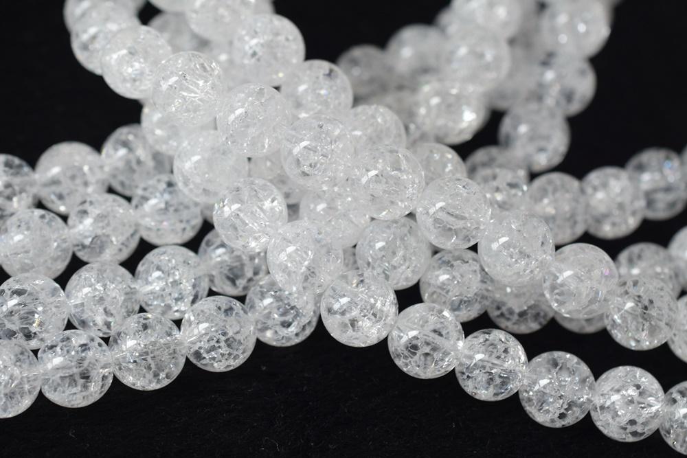 15.5" Natural crack crystal 8mm round beads, gemstone,semi-precious stone, Quartz