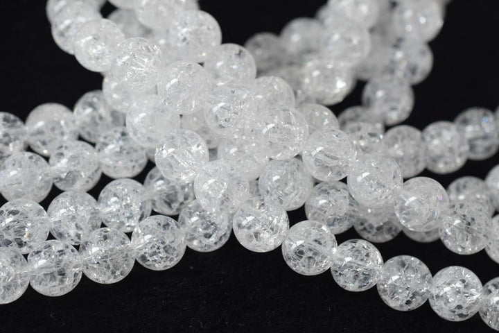 15.5" Natural crack crystal 8mm round beads, gemstone,semi-precious stone, Quartz