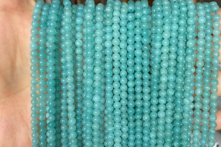 15.5" Natural amazonite 4mm/6mm/8mm/10mm round beads, AA Green gemstone