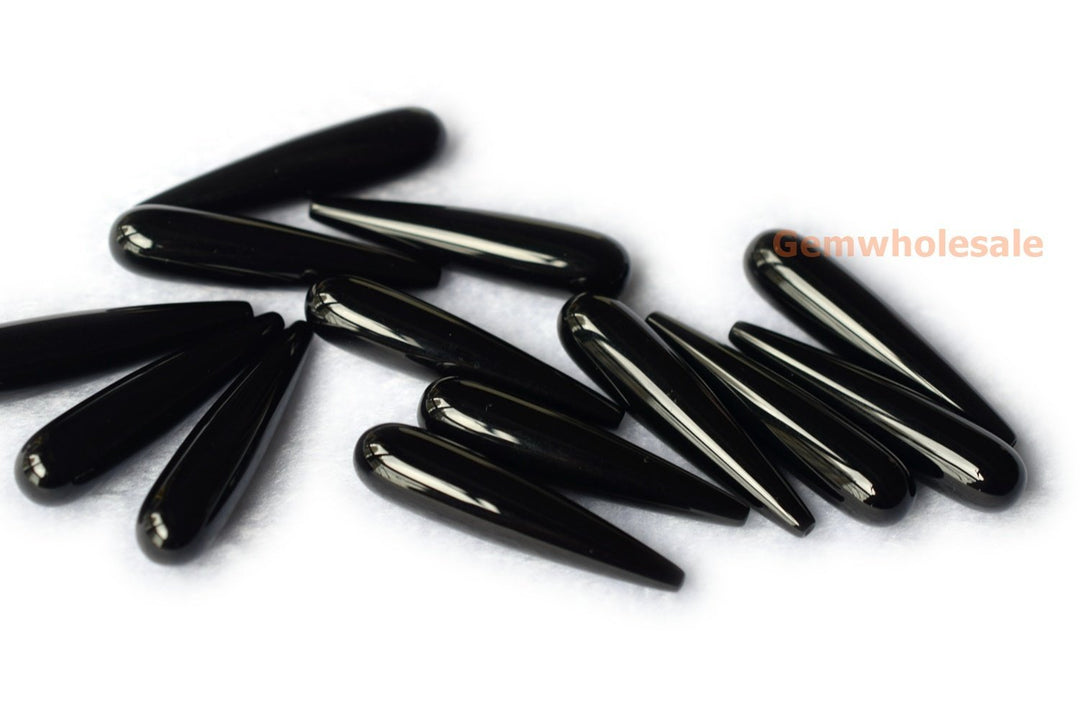 Black Agate - Teardrop- beads supplier