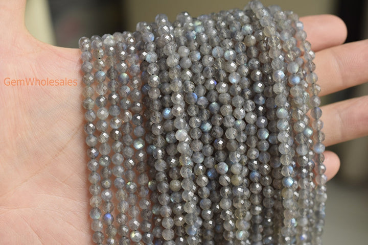 Labradorite - Round faceted- beads supplier