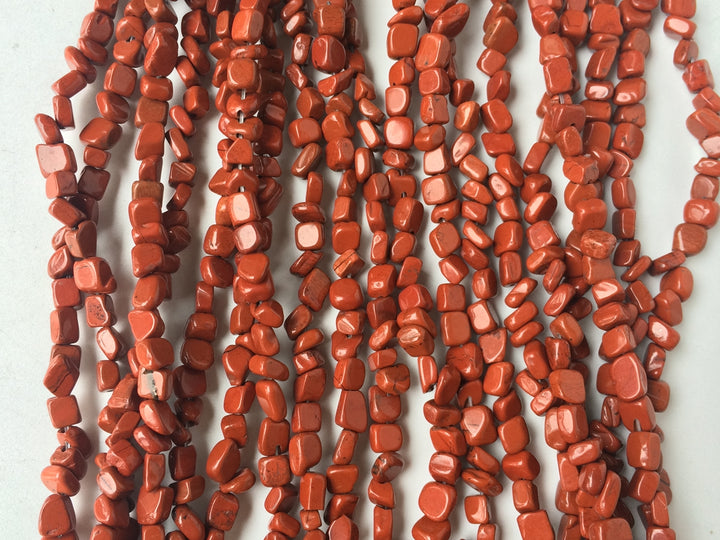 15.5" 3~5mm Natural red jasper pebbles beads, potato beads, small nugget beads