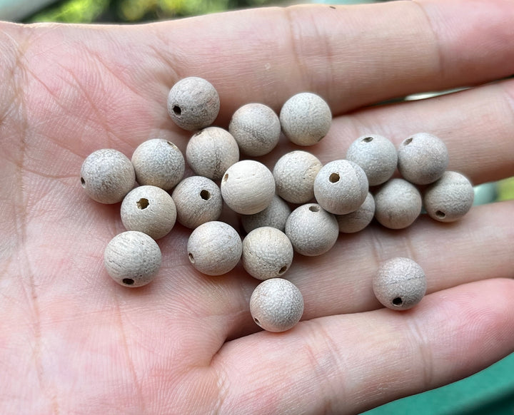 50PCS 8mm natural fragrant camphor wood round Mala beads