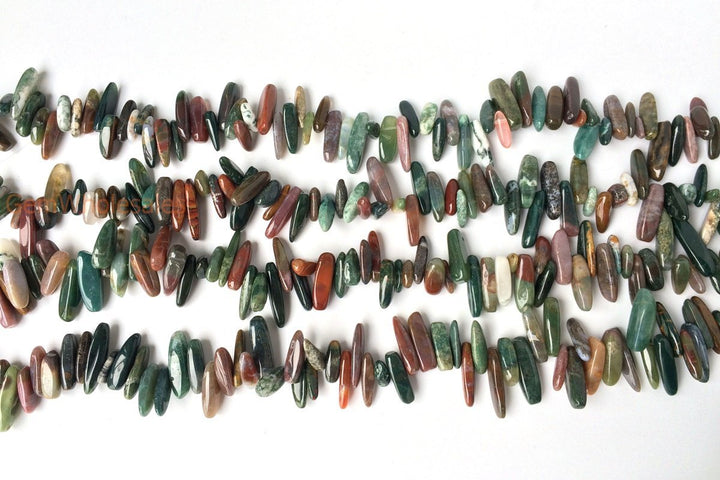 15.5" natural 15~20mm green Indian agate Chips beads Gemstone