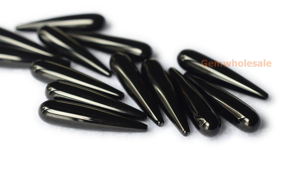 Black Agate - Teardrop- beads supplier