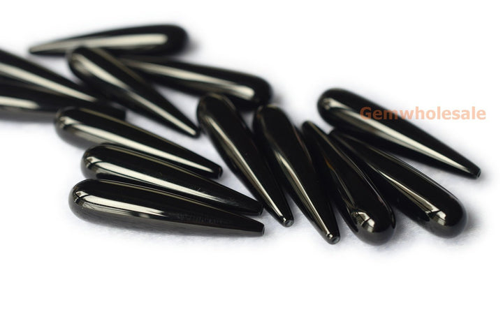 Black Agate - Teardrop- beads supplier
