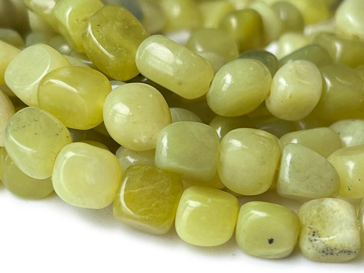 15.5" 5~7mm Natural Olive jade pebbles beads,potato beads, small nugget beads,Serpentine pebbles