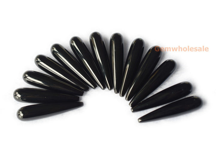Black Agate - Teardrop- beads supplier