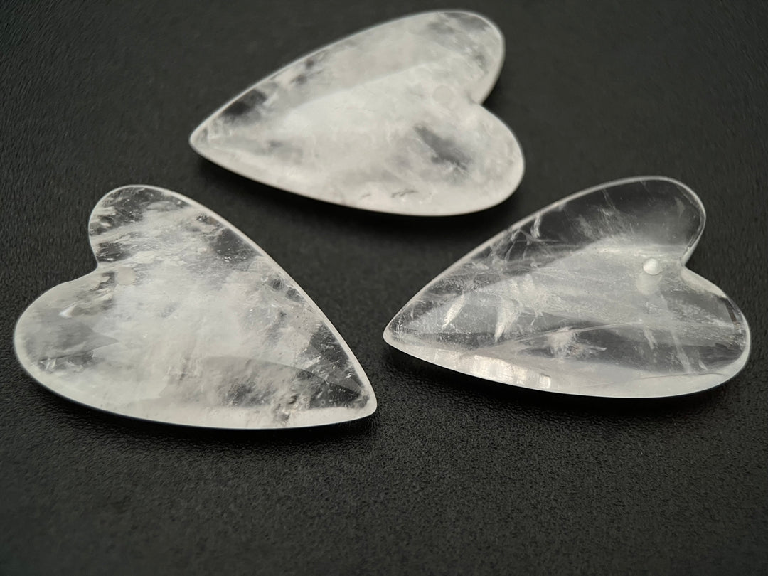 1PC 20x30mm Natural rock crystal quartz heart pendant