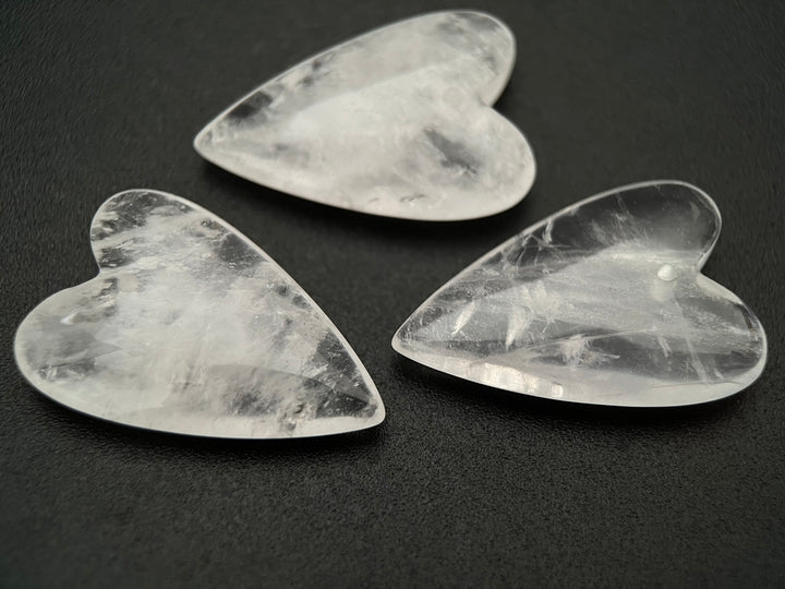 1PC 20x30mm Natural rock crystal quartz heart pendant