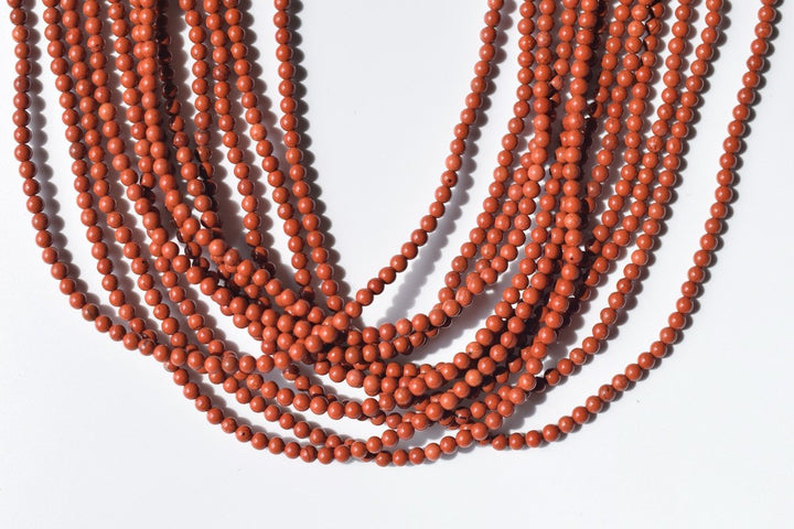 15.5" Natural Red jasper 2mm tiny round jewelry beads supply