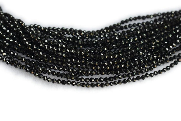 Black Spinal - Round faceted- beads supplier