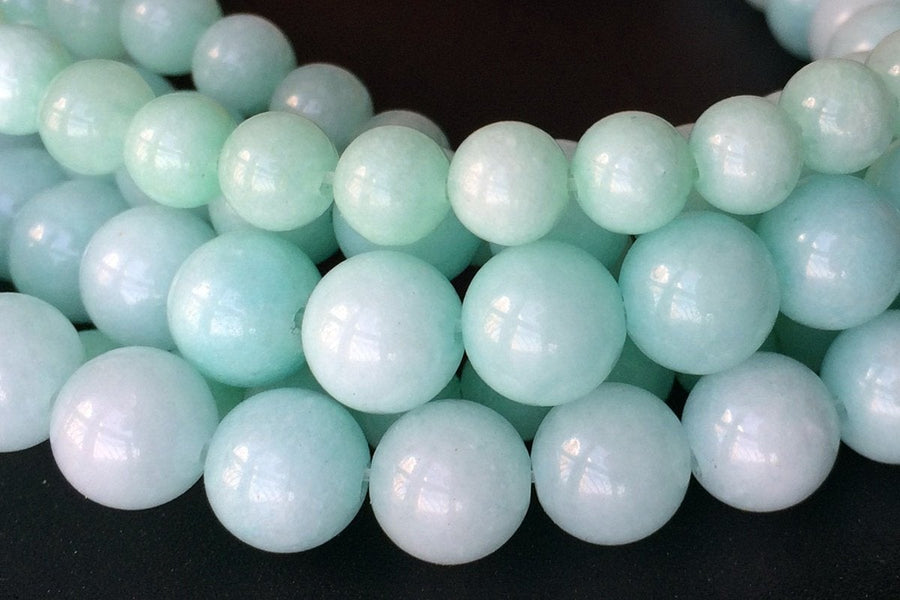 15" 6mm/8mm/10mm/12mm blue Malaysian jade Round beads gemstone