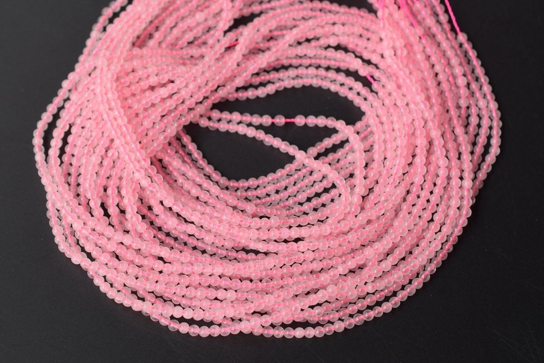 15.5" Natural Rose quartz 2mm round beads,gemstone