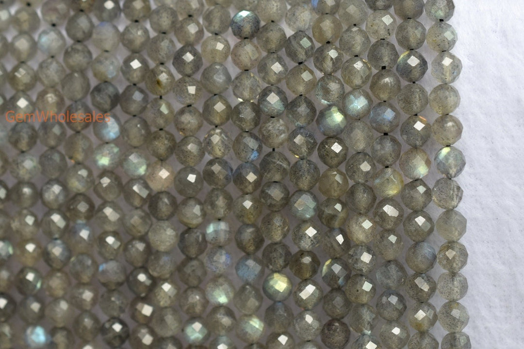 Labradorite - Round faceted- beads supplier