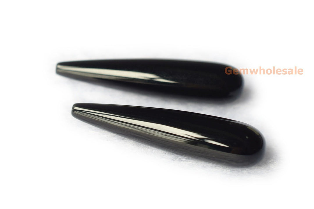 Black Agate - Teardrop- beads supplier