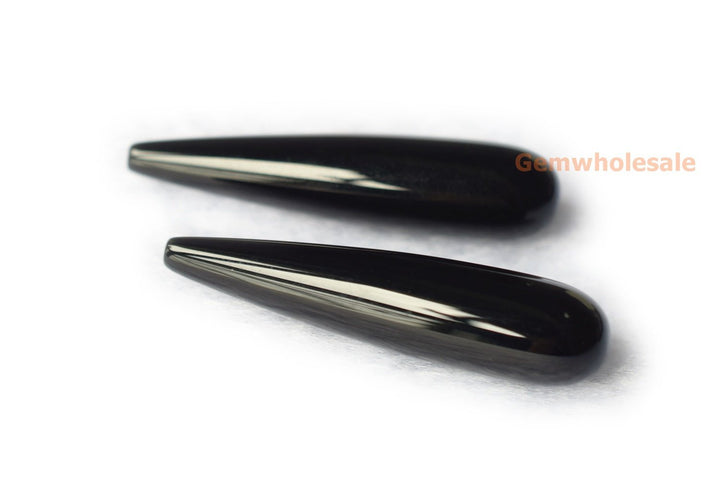 Black Agate - Teardrop- beads supplier