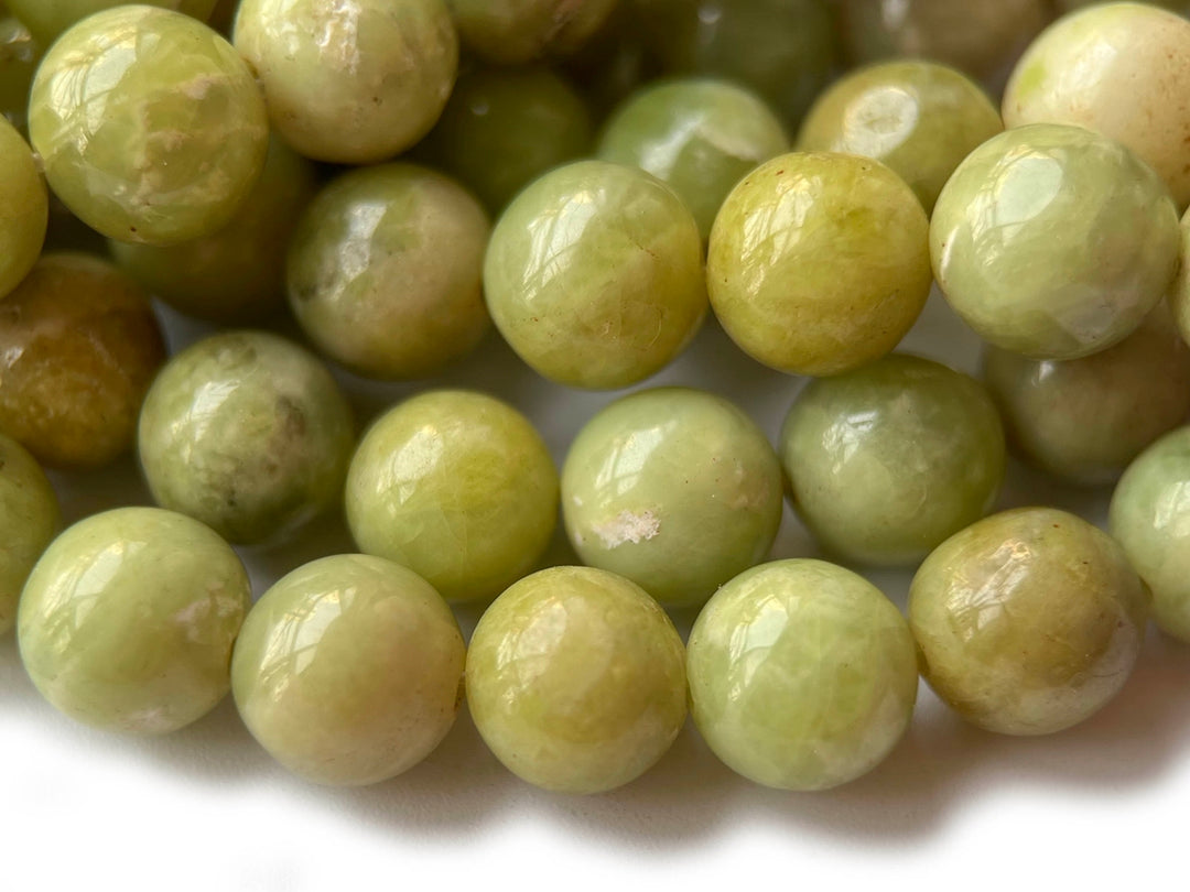 15.5" 8mm/10mm Natural Peridot round beads, ollive green gemstone
