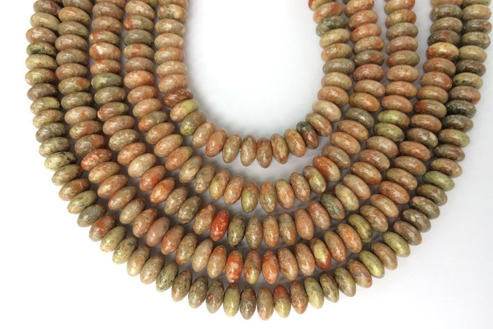 15.5" 8x4mm Natural Autumn jasper rondelle beads,disc beads, Autumn jasper roundel beads, roundel beads
