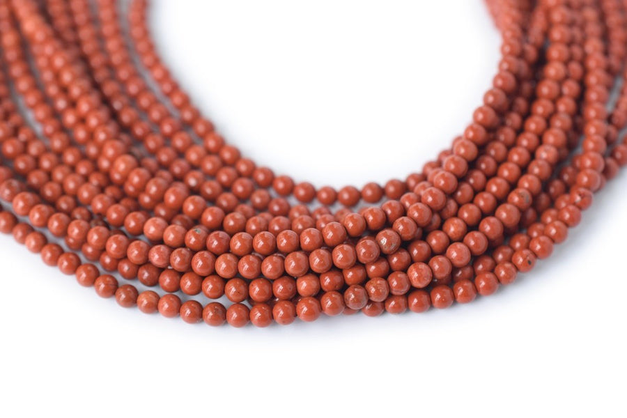 15.5" Natural Red jasper 2mm tiny round jewelry beads supply