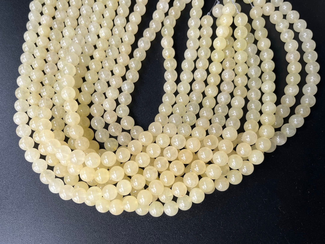 15" 8mm/10mm/12mm yellow Malaysian jade Round beads