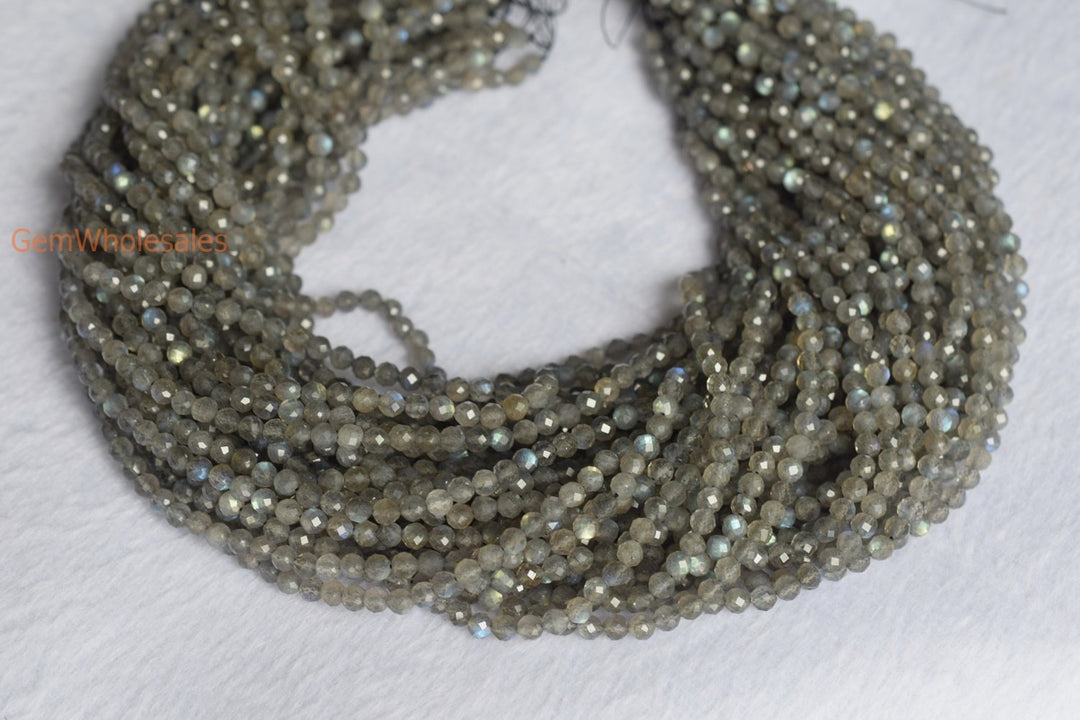 Labradorite - Round faceted- beads supplier