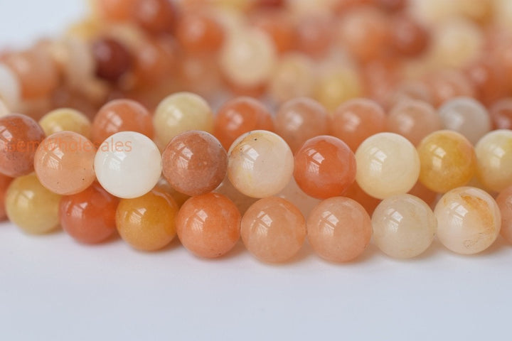 15.5" 6mm/8mm/10mm/12mm natural yellow old yellow jade Round beads gemstone
