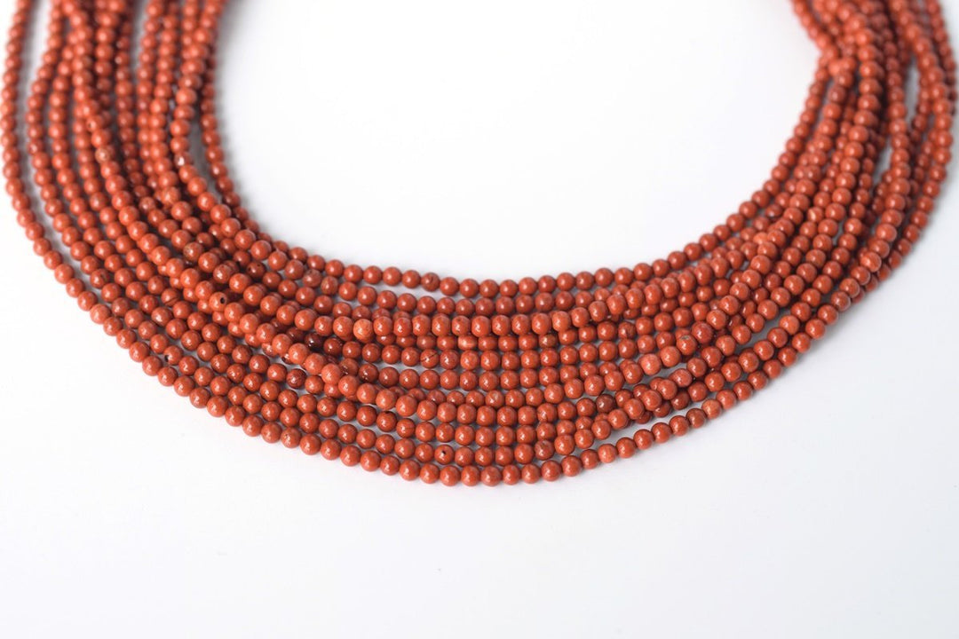 15.5" Natural Red jasper 2mm tiny round jewelry beads supply
