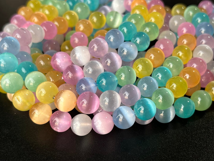 15.5" 6mm/8mm/10mm Multi color calcite stone round beads
