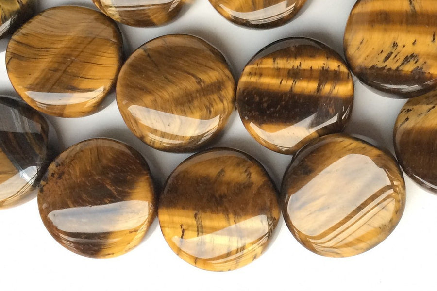 15.5" 16mm yellow tiger eye twisted coin, yellow tiger eye wave coin,semi precious stone