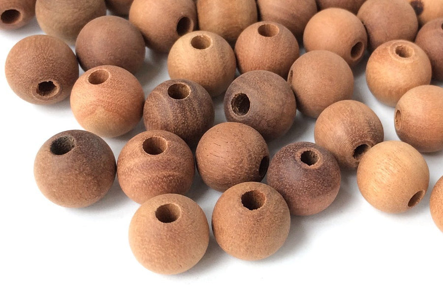 10MM JUJUBE WOOD ROUND BEADS