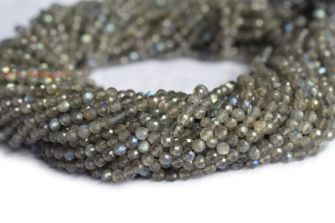 Labradorite - Round faceted- beads supplier