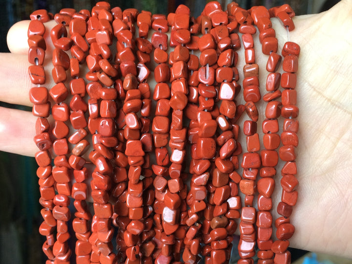 15.5" 3~5mm Natural red jasper pebbles beads, potato beads, small nugget beads