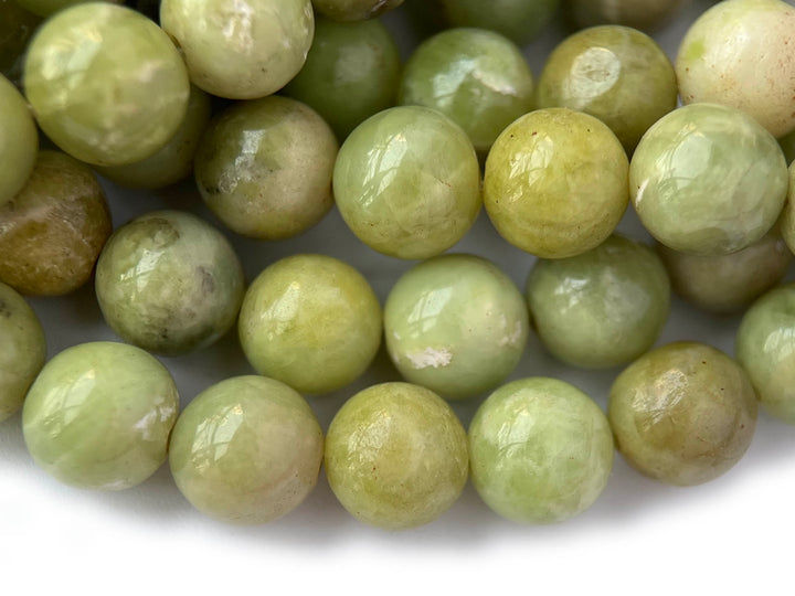 15.5" 8mm/10mm Natural Peridot round beads, ollive green gemstone