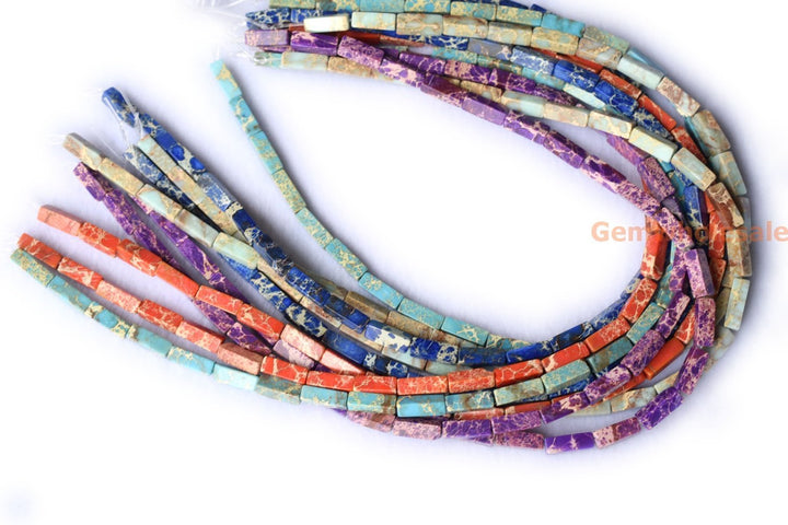 Sediment,impression jasper,emperor jasper,Aqua terra jasper - Tube- beads supplier