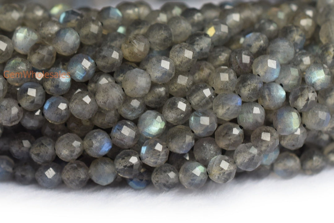 Labradorite - Round faceted- beads supplier