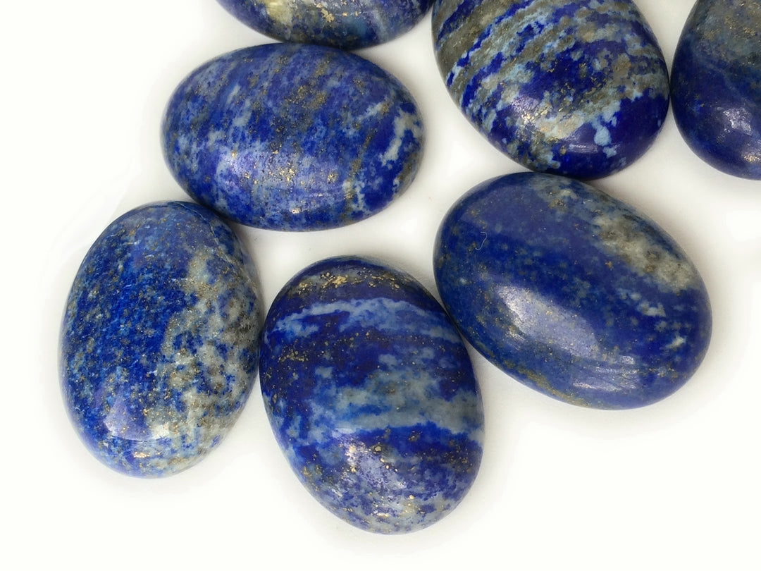 5PCS 18x25mm natural lapis lazuli stone oval cabochon pendant