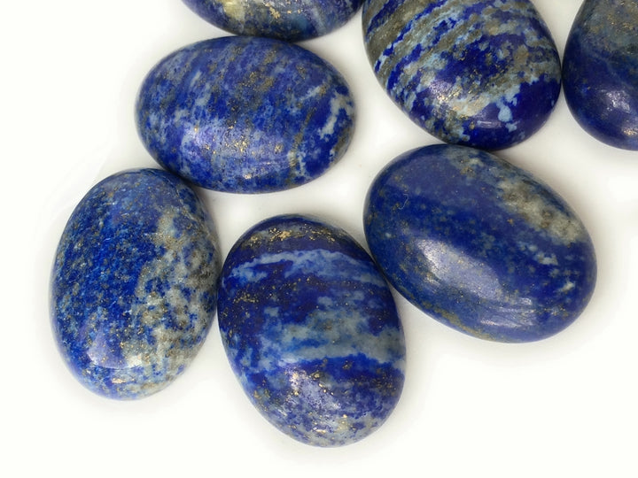 5PCS 18x25mm natural lapis lazuli stone oval cabochon pendant