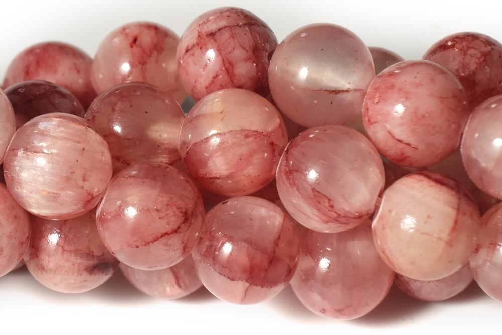 15.5" 8mm Dyed red jade Round jewelry beads