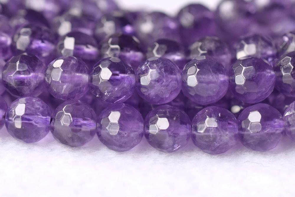 Amethyst - round faceted- beads supplier