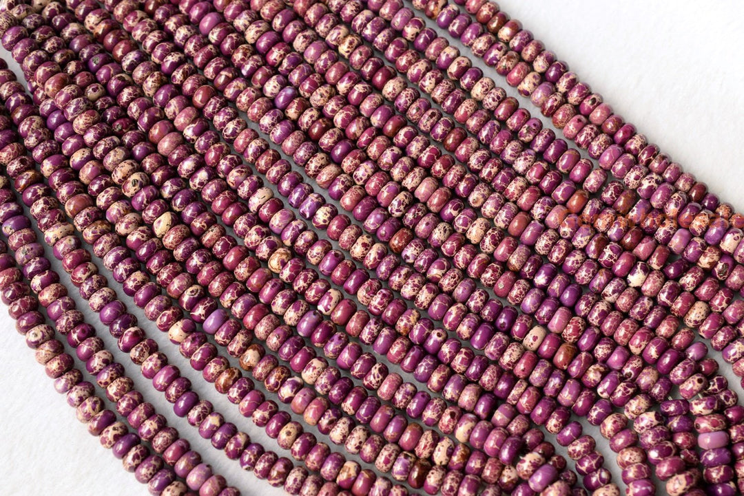Sediment,impression jasper,emperor jasper - Rondelle- beads supplier